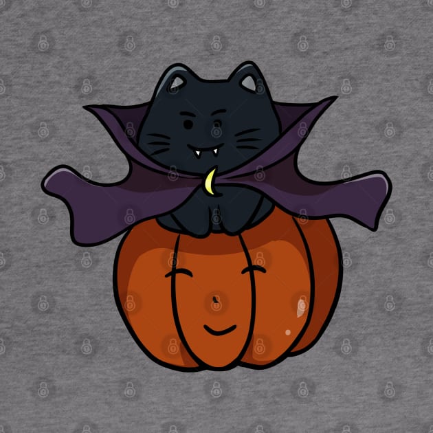 Cute vampire cat by Doya